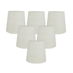 MERIVILLE Linen Clip On Chandelier Lamp Shades, 4-inch by 5-inch by 5-inch
