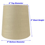 MERIVILLE Linen Clip On Chandelier Lamp Shades, 4-inch by 5-inch by 5-inch