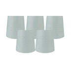 MERIVILLE Linen Clip On Chandelier Lamp Shades, 4-inch by 5-inch by 5-inch