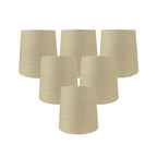 MERIVILLE Linen Clip On Chandelier Lamp Shades, 4-inch by 5-inch by 5-inch