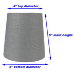 MERIVILLE Linen Clip On Chandelier Lamp Shades, 4-inch by 5-inch by 5-inch