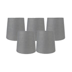 MERIVILLE Linen Clip On Chandelier Lamp Shades, 4-inch by 5-inch by 5-inch