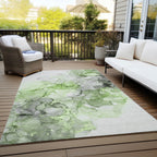 Machine Washable Indoor/ Outdoor Abstract Chantille Rug