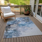 Machine Washable Indoor/ Outdoor Abstract Chantille Rug