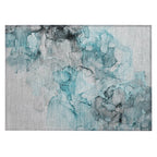 Machine Washable Indoor/ Outdoor Abstract Chantille Rug