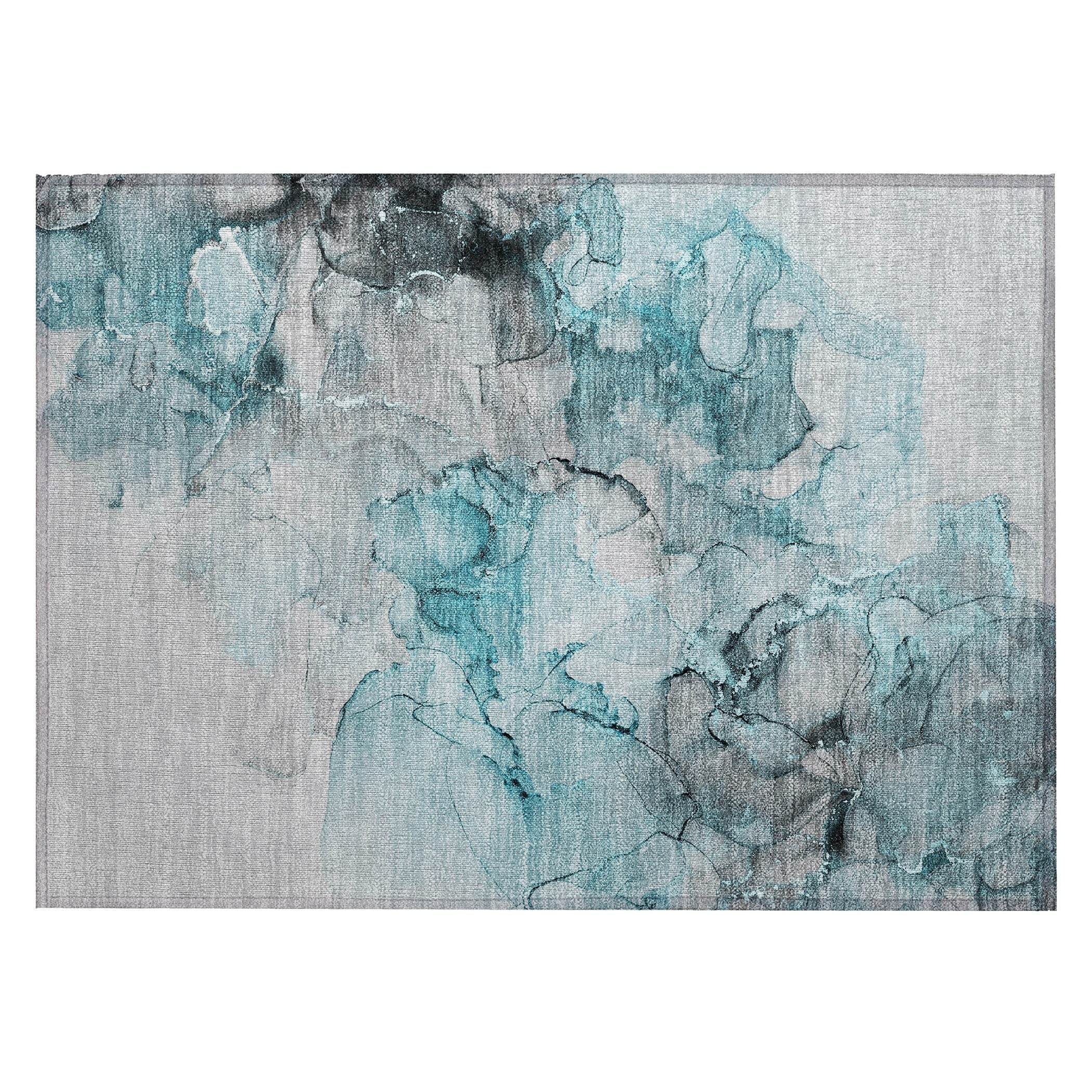Machine Washable Indoor/ Outdoor Abstract Chantille Rug