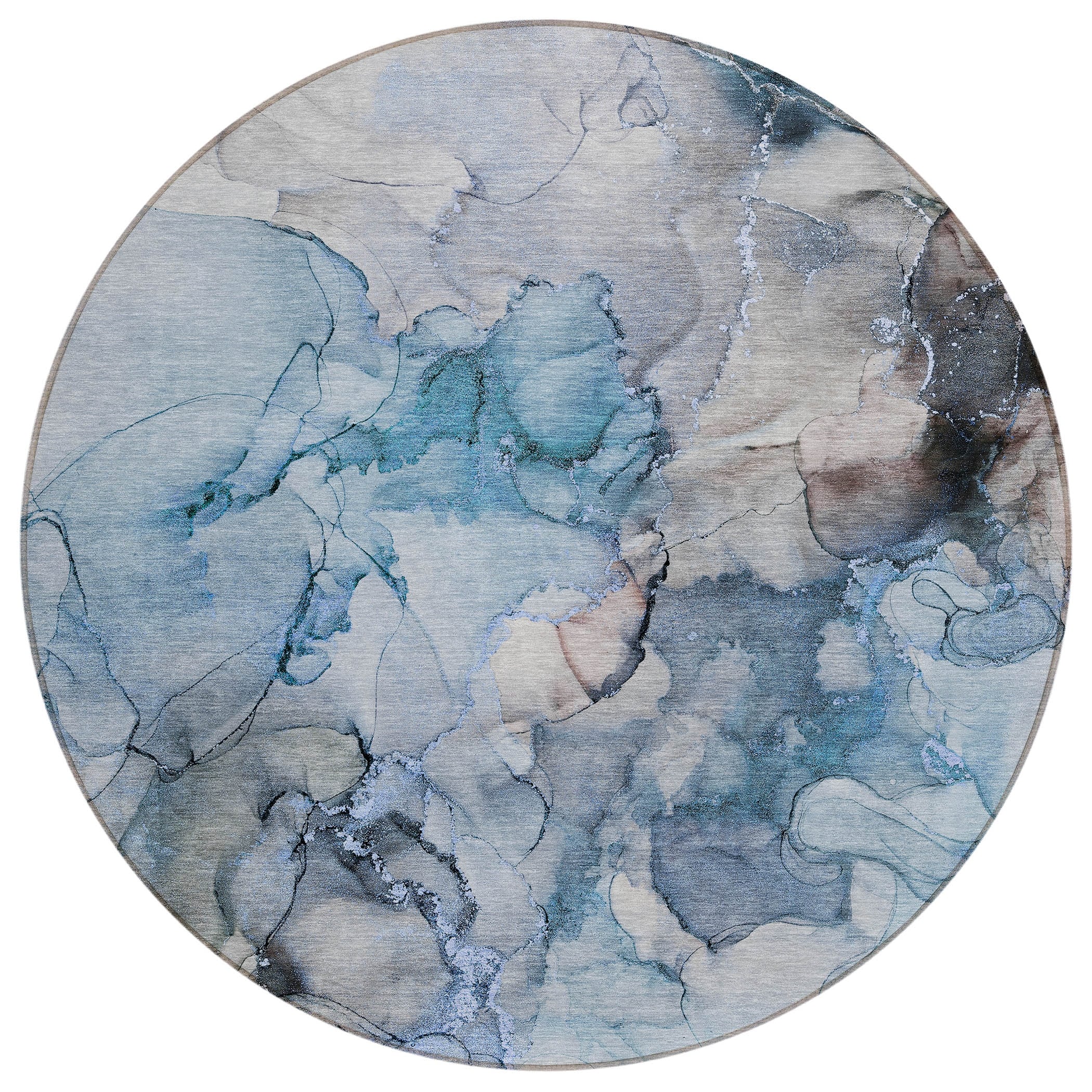 Machine Washable Indoor/ Outdoor Abstract Chantille Rug