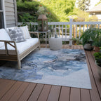 Machine Washable Indoor/ Outdoor Abstract Chantille Rug