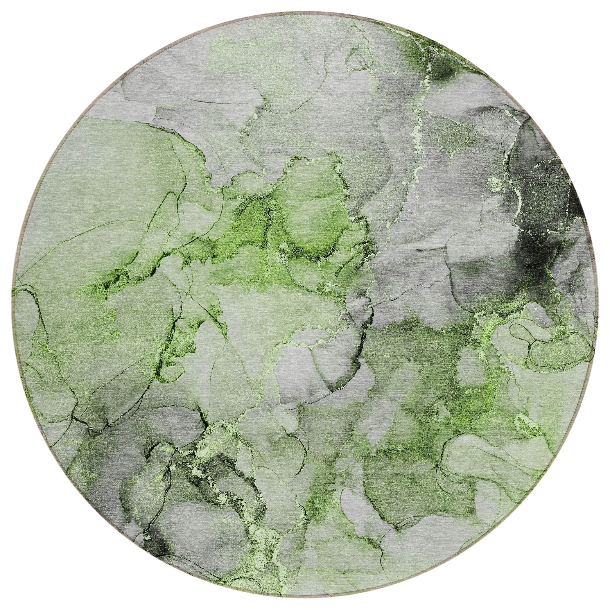 Machine Washable Indoor/ Outdoor Abstract Chantille Rug