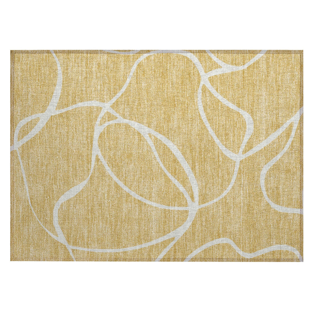Machine Washable Indoor/ Outdoor Abstract Modern Chantille Rug