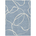 Machine Washable Indoor/ Outdoor Abstract Modern Chantille Rug