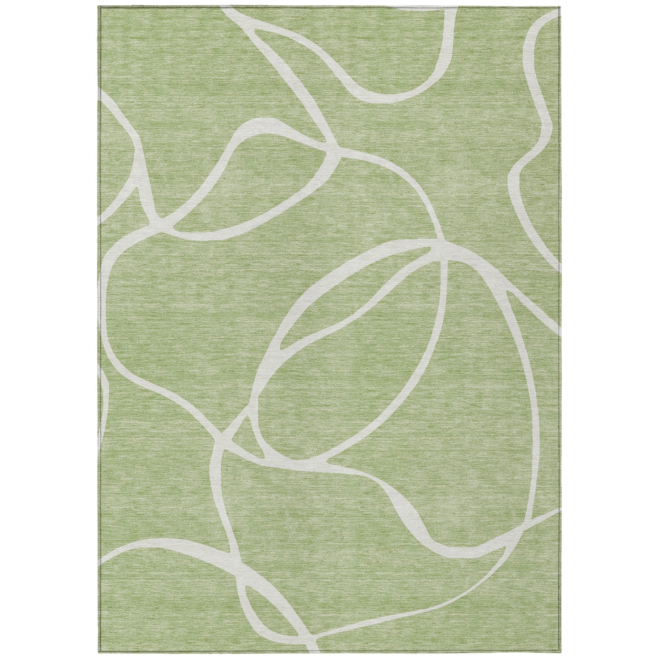 Machine Washable Indoor/ Outdoor Abstract Modern Chantille Rug