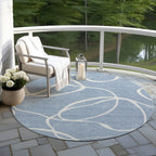 Machine Washable Indoor/ Outdoor Abstract Modern Chantille Rug