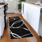 Machine Washable Indoor/ Outdoor Abstract Modern Chantille Rug