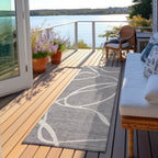 Machine Washable Indoor/ Outdoor Abstract Modern Chantille Rug