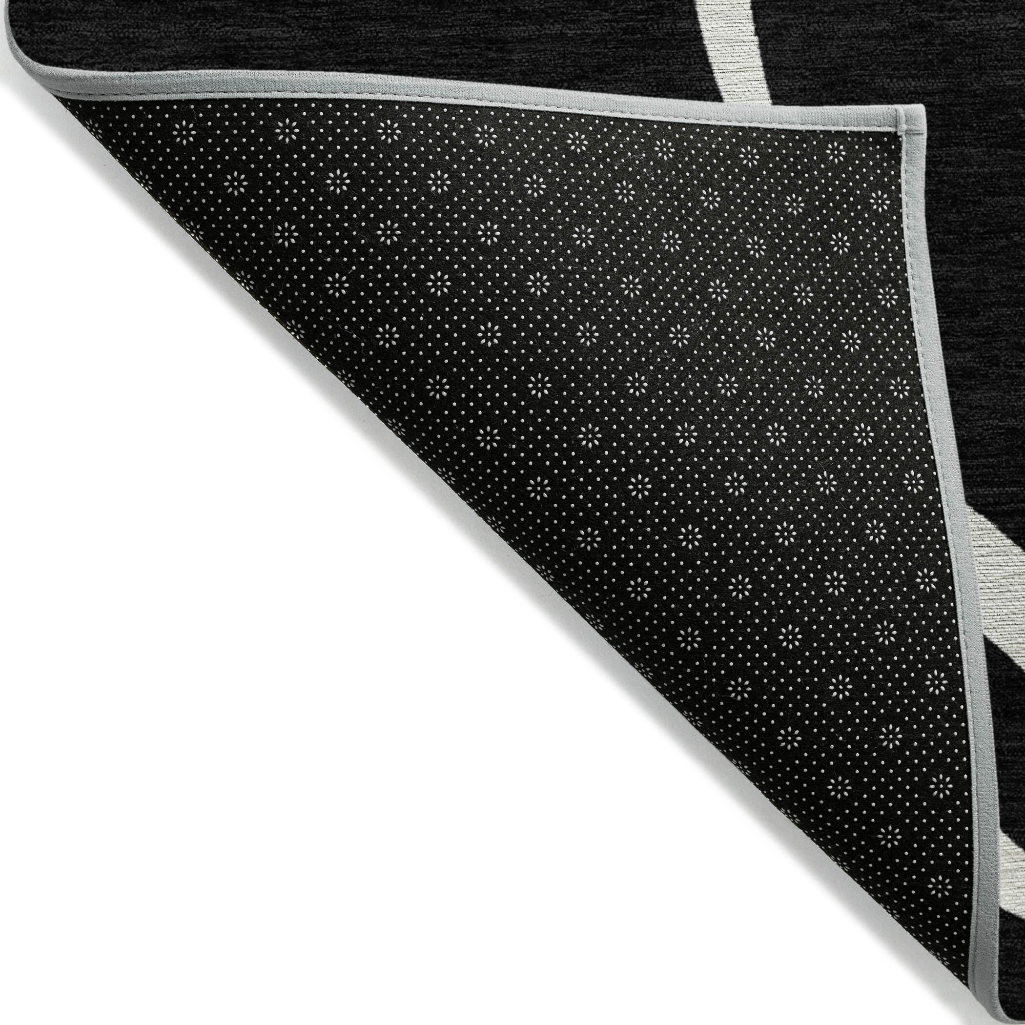 Machine Washable Indoor/ Outdoor Abstract Modern Chantille Rug