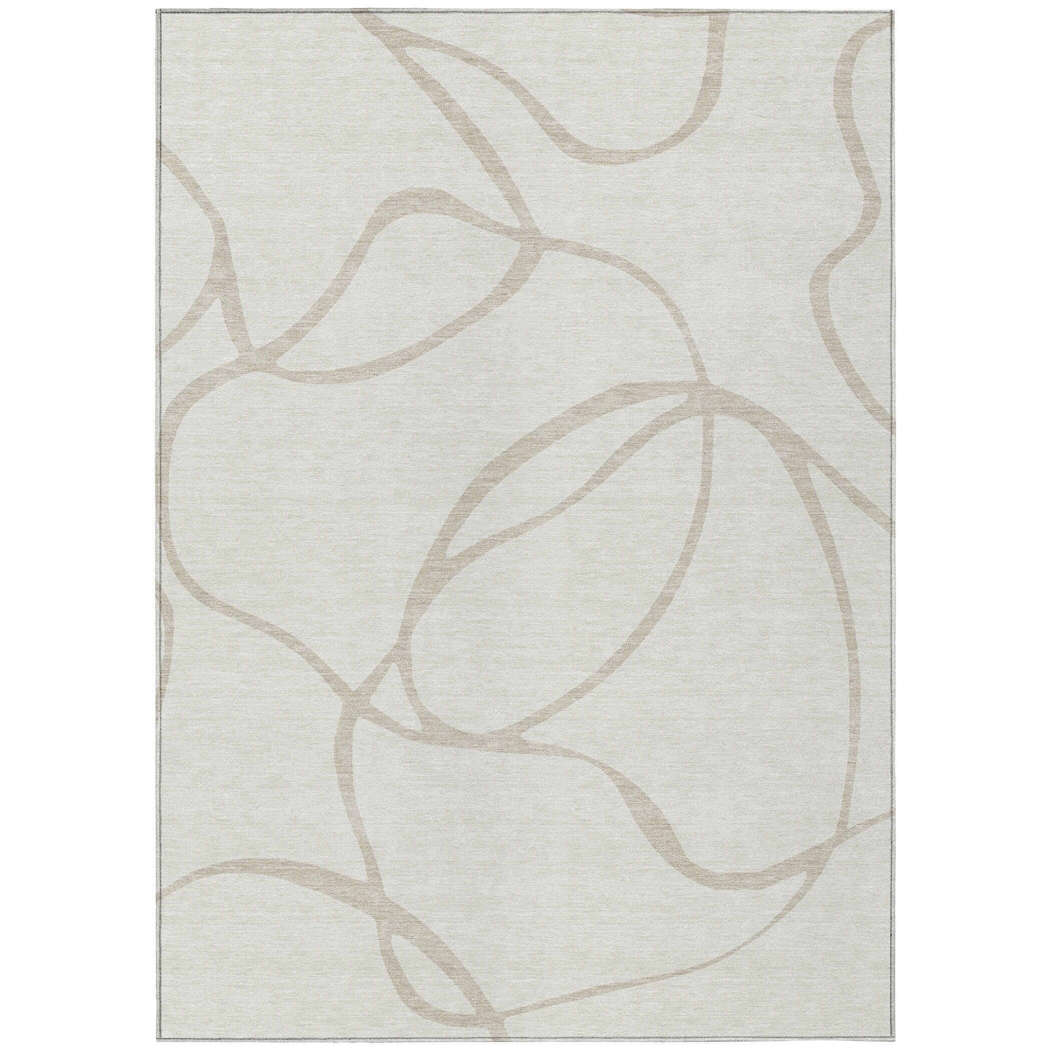 Machine Washable Indoor/ Outdoor Abstract Modern Chantille Rug