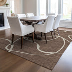 Machine Washable Indoor/ Outdoor Abstract Modern Chantille Rug