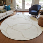 Machine Washable Indoor/ Outdoor Abstract Modern Chantille Rug