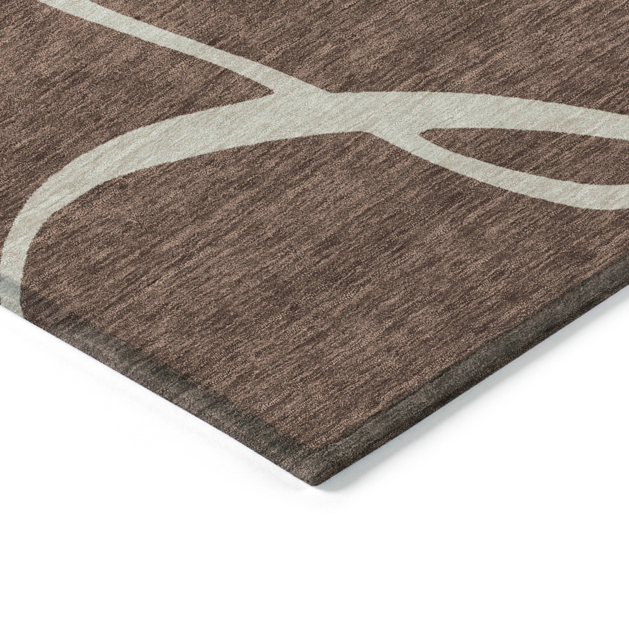 Machine Washable Indoor/ Outdoor Abstract Modern Chantille Rug