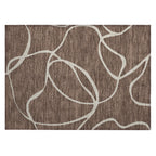 Machine Washable Indoor/ Outdoor Abstract Modern Chantille Rug