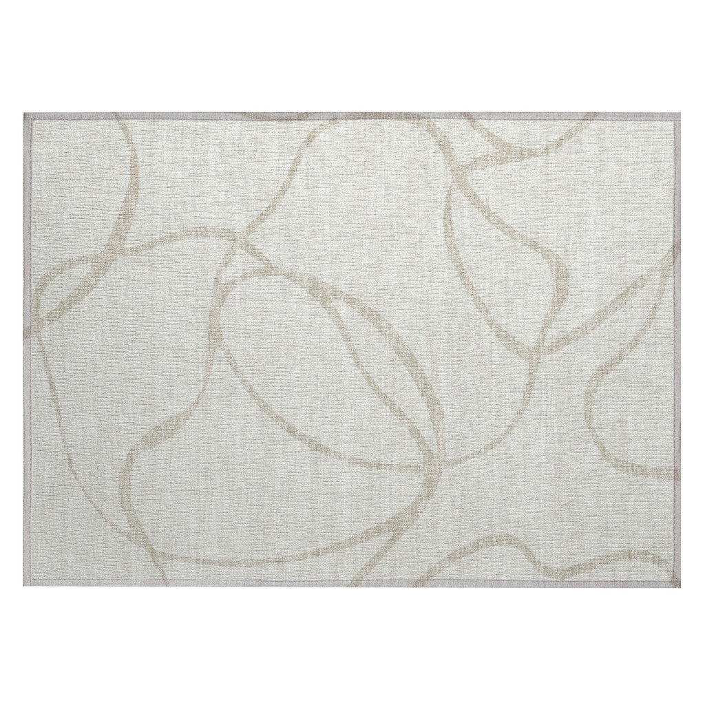 Machine Washable Indoor/ Outdoor Abstract Modern Chantille Rug