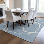 Machine Washable Indoor/ Outdoor Abstract Modern Chantille Rug
