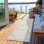 Machine Washable Indoor/ Outdoor Abstract Modern Chantille Rug