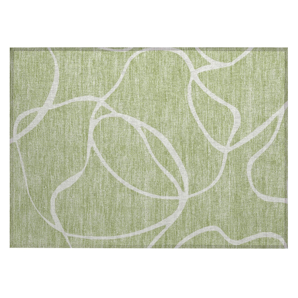 Machine Washable Indoor/ Outdoor Abstract Modern Chantille Rug