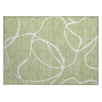 Machine Washable Indoor/ Outdoor Abstract Modern Chantille Rug