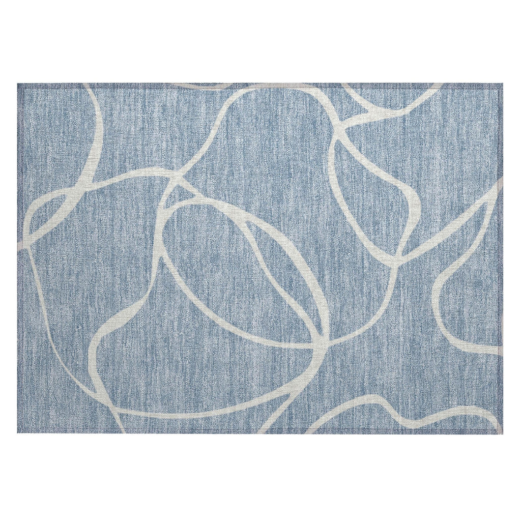 Machine Washable Indoor/ Outdoor Abstract Modern Chantille Rug