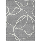 Machine Washable Indoor/ Outdoor Abstract Modern Chantille Rug