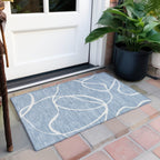 Machine Washable Indoor/ Outdoor Abstract Modern Chantille Rug