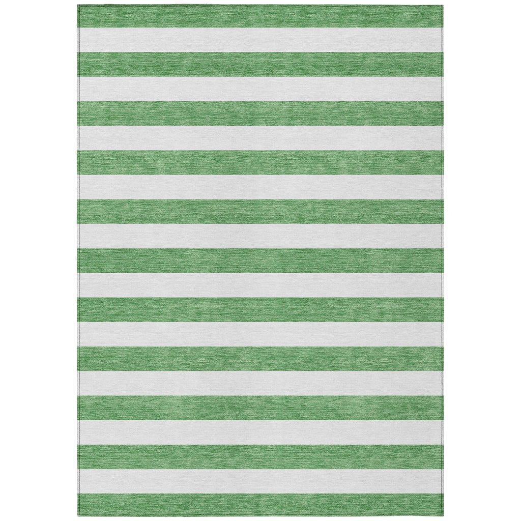 Machine Washable Indoor/ Outdoor Cabana Stripe Chantille Rug