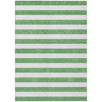 Machine Washable Indoor/ Outdoor Cabana Stripe Chantille Rug