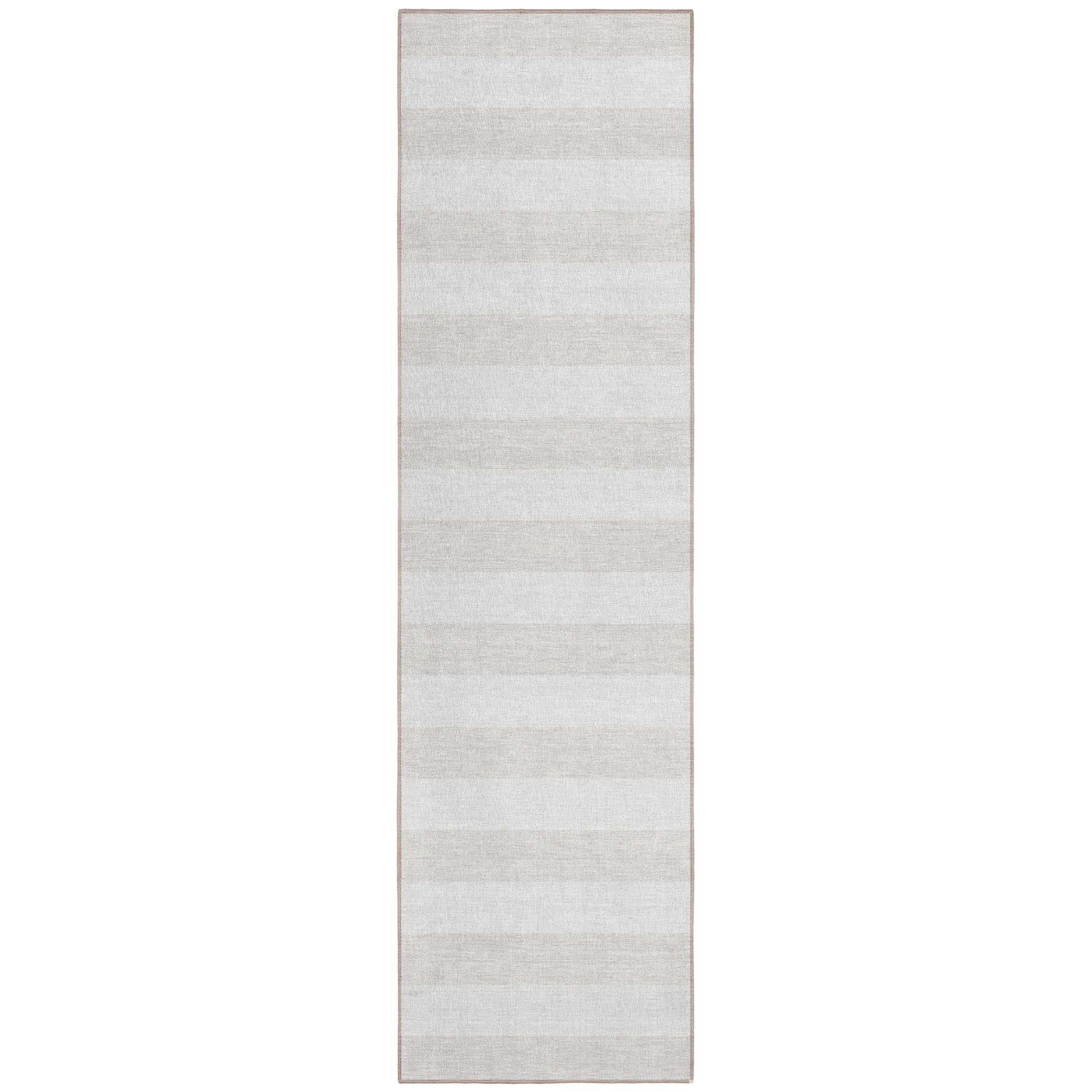Machine Washable Indoor/ Outdoor Cabana Stripe Chantille Rug