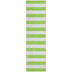 Machine Washable Indoor/ Outdoor Cabana Stripe Chantille Rug