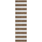 Machine Washable Indoor/ Outdoor Cabana Stripe Chantille Rug