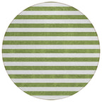 Machine Washable Indoor/ Outdoor Cabana Stripe Chantille Rug