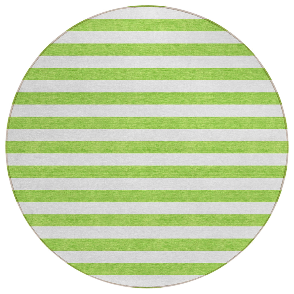 Machine Washable Indoor/ Outdoor Cabana Stripe Chantille Rug