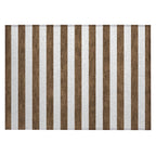 Machine Washable Indoor/ Outdoor Cabana Stripe Chantille Rug