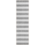 Machine Washable Indoor/ Outdoor Cabana Stripe Chantille Rug