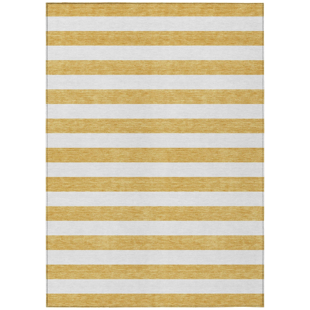 Machine Washable Indoor/ Outdoor Cabana Stripe Chantille Rug