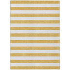Machine Washable Indoor/ Outdoor Cabana Stripe Chantille Rug