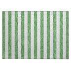 Machine Washable Indoor/ Outdoor Cabana Stripe Chantille Rug