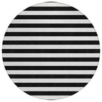 Machine Washable Indoor/ Outdoor Cabana Stripe Chantille Rug