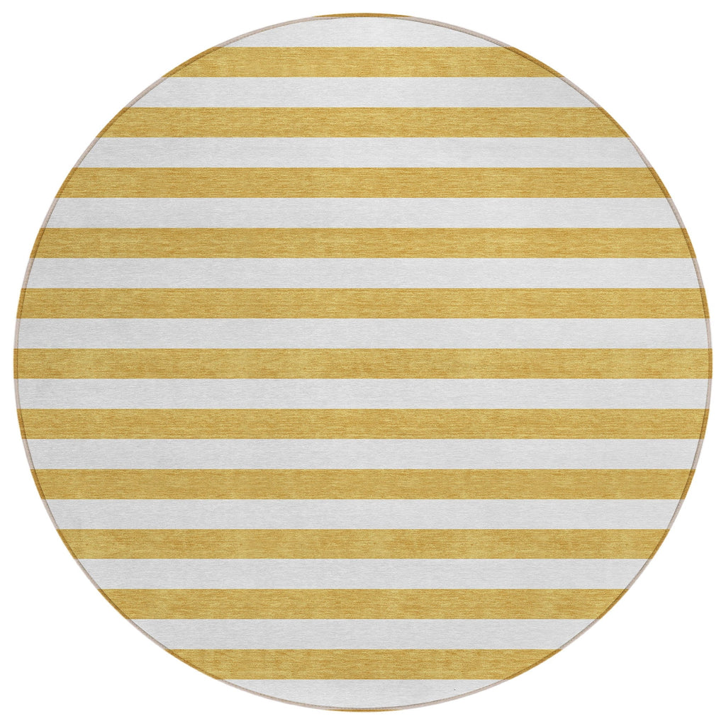 Machine Washable Indoor/ Outdoor Cabana Stripe Chantille Rug