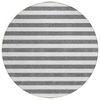 Machine Washable Indoor/ Outdoor Cabana Stripe Chantille Rug