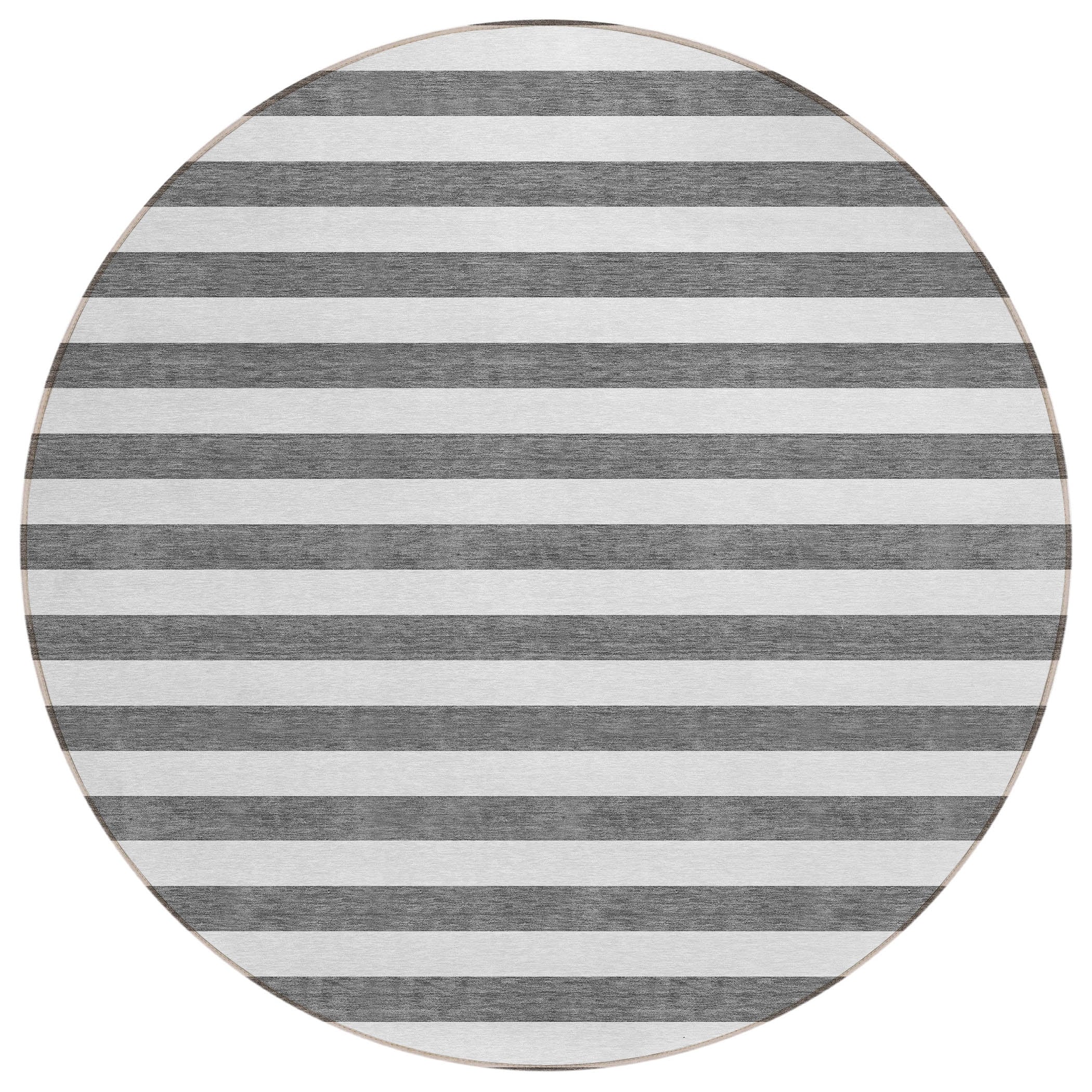 Machine Washable Indoor/ Outdoor Cabana Stripe Chantille Rug