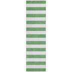 Machine Washable Indoor/ Outdoor Cabana Stripe Chantille Rug